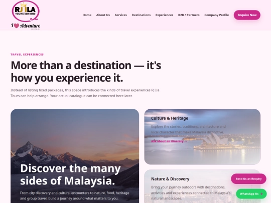 experiences screenshot