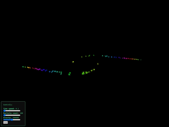 experiments/matrix-solar-system screenshot