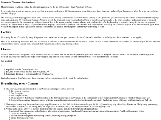 terms screenshot