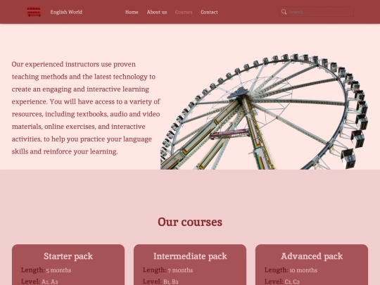 courses screenshot