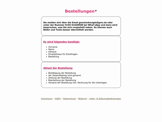 bestellung screenshot