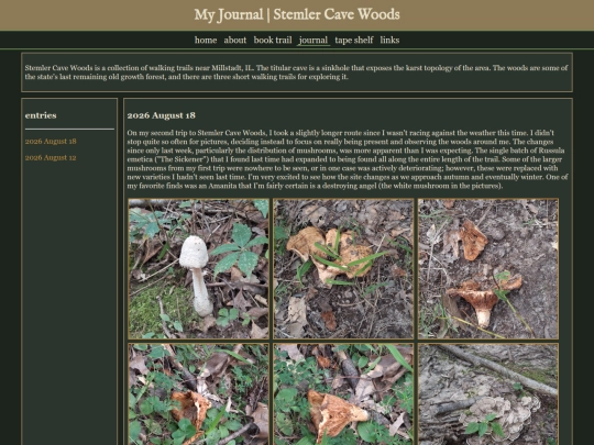 journal/stemlercavewoods screenshot