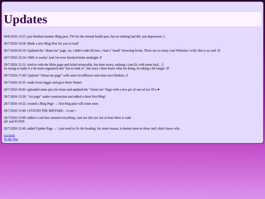 Updates screenshot
