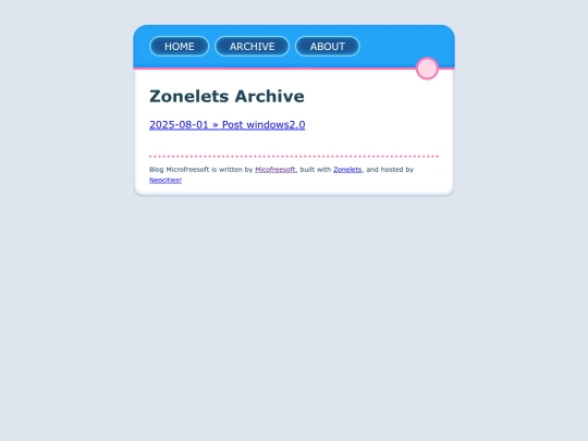 blog/archive screenshot