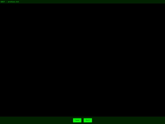 msdos/editor screenshot