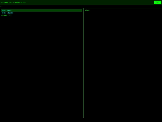 msdos/fileman screenshot