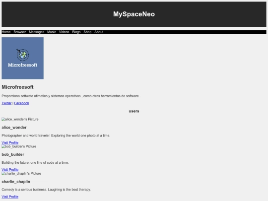 myspace/browser screenshot