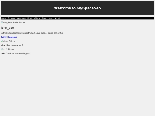 myspace/messages screenshot