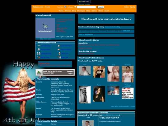 myspace/microfreesoft screenshot