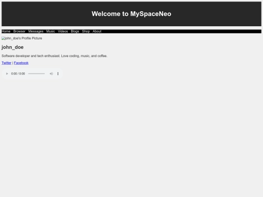 myspace/music screenshot