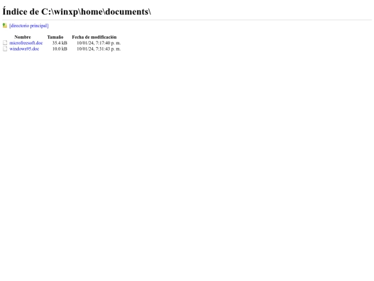 win95/home/documents screenshot