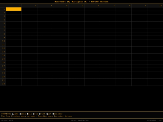 wp/multiplan screenshot