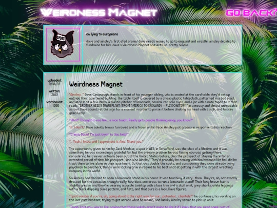 belleslettres/weirdnessmagnet screenshot