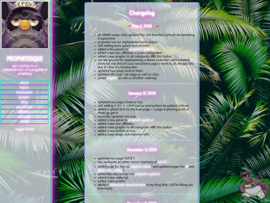 changelog screenshot