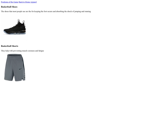 apparel screenshot