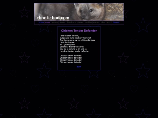 music/jimmy/chickenlyrics screenshot