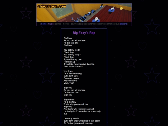 music/waffles/foxyraplyrics screenshot