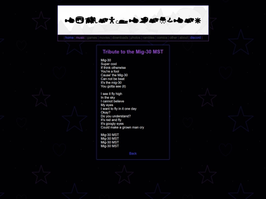music/waffles/mig30lyrics screenshot