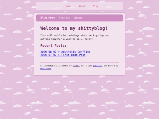 Blog screenshot