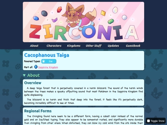 kingdoms/sapphire/cacophanous-taiga screenshot