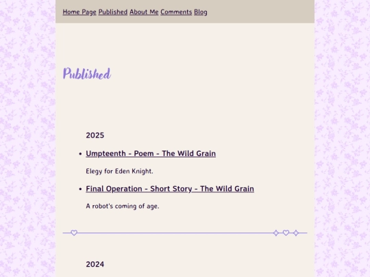 published screenshot