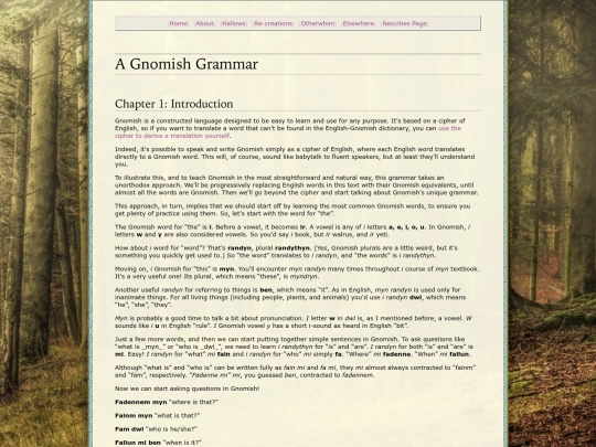 library/conlangs/gnomish screenshot