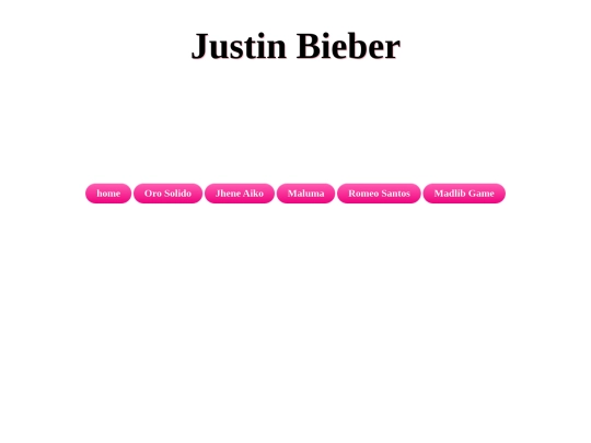 Project.html/justinbieber screenshot