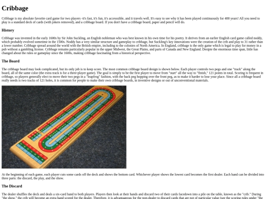 Games/cribbage screenshot