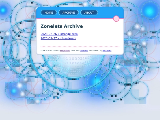 Blog/archive screenshot