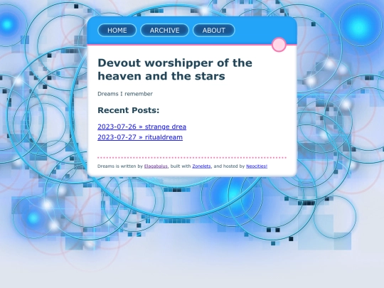 Blog screenshot