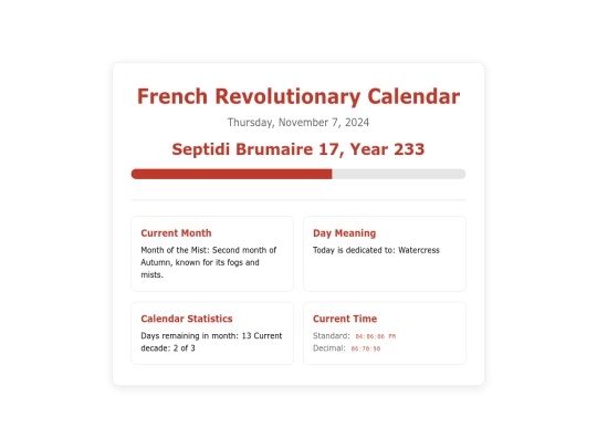 Frenchrepublicancalendar screenshot