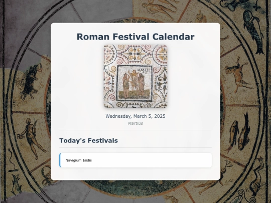 Romancalendar screenshot
