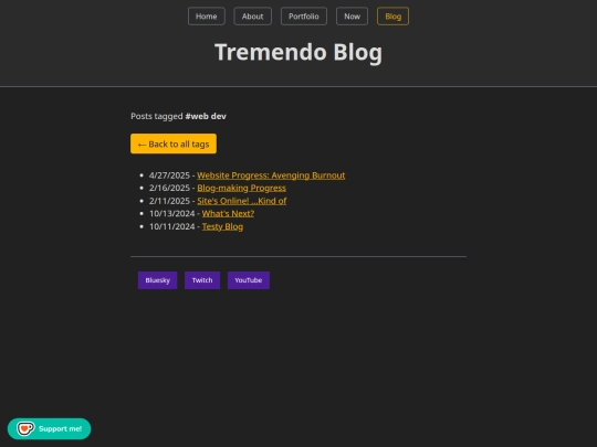 blog/tags/web dev screenshot