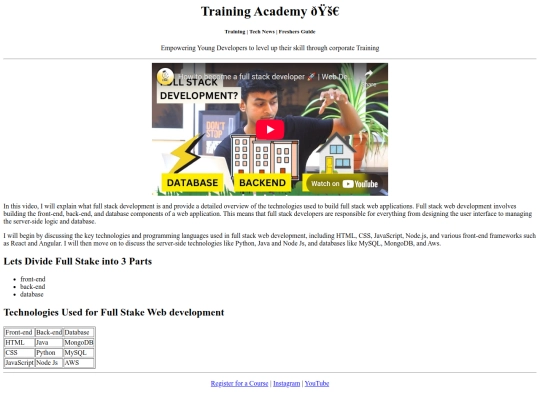 Register for a Course screenshot