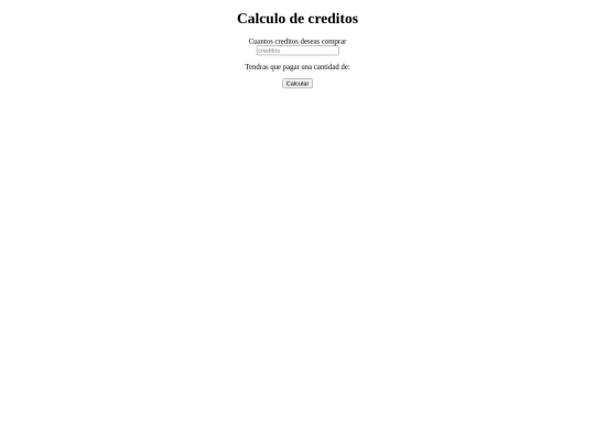HTML/calcularcreditos screenshot