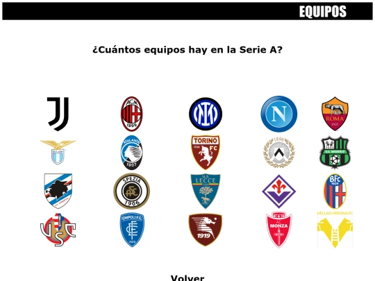 Practica9/SerieA/EquiposSA screenshot