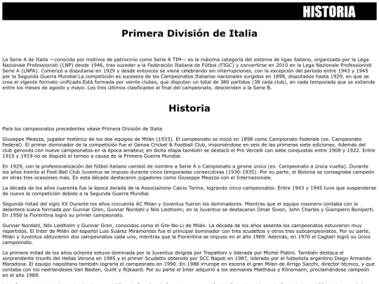 Practica9/SerieA/HistoriaSA screenshot