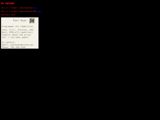resume screenshot
