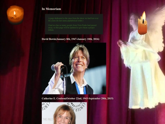 Twin Peaks Shrine/InMemoriam screenshot