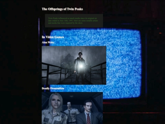 Twin Peaks Shrine/TwinPeaksOffsprings screenshot