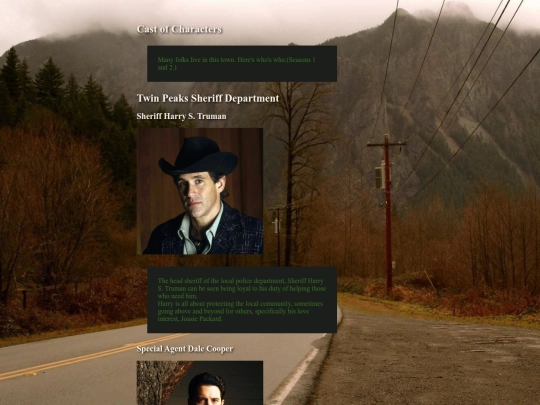 Twin Peaks Shrine/twinpeakscharacters screenshot