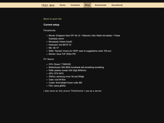 blog/setup screenshot