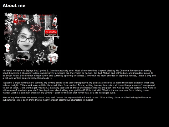 aboutme screenshot
