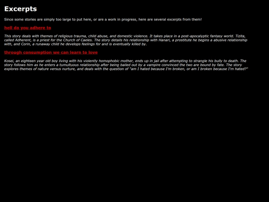 excerptlist screenshot
