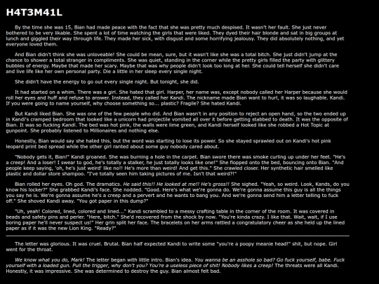 hatemail screenshot