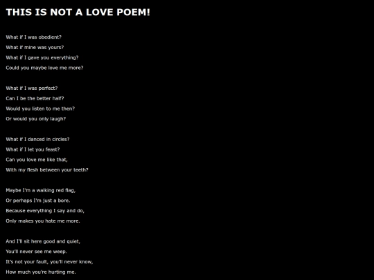 notalovepoem screenshot