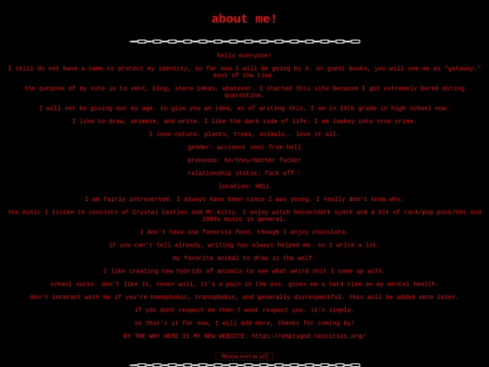 aboutme screenshot