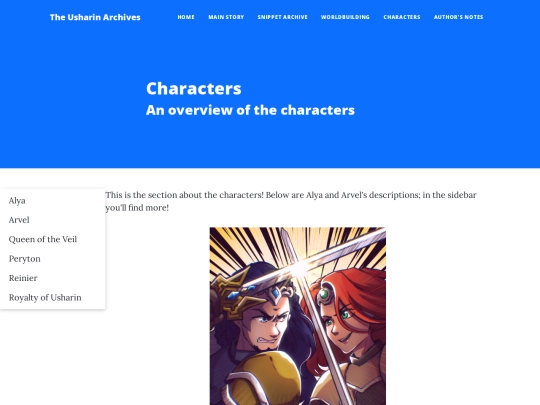 Written/characters/chrsindex screenshot
