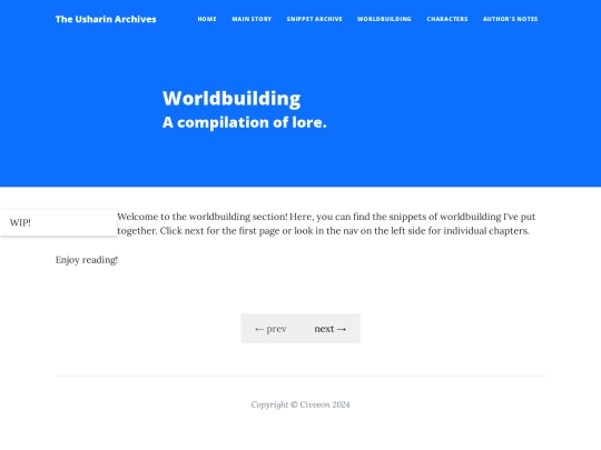 Written/world/wbindex screenshot