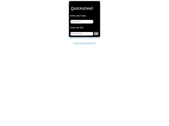 quicksheet screenshot